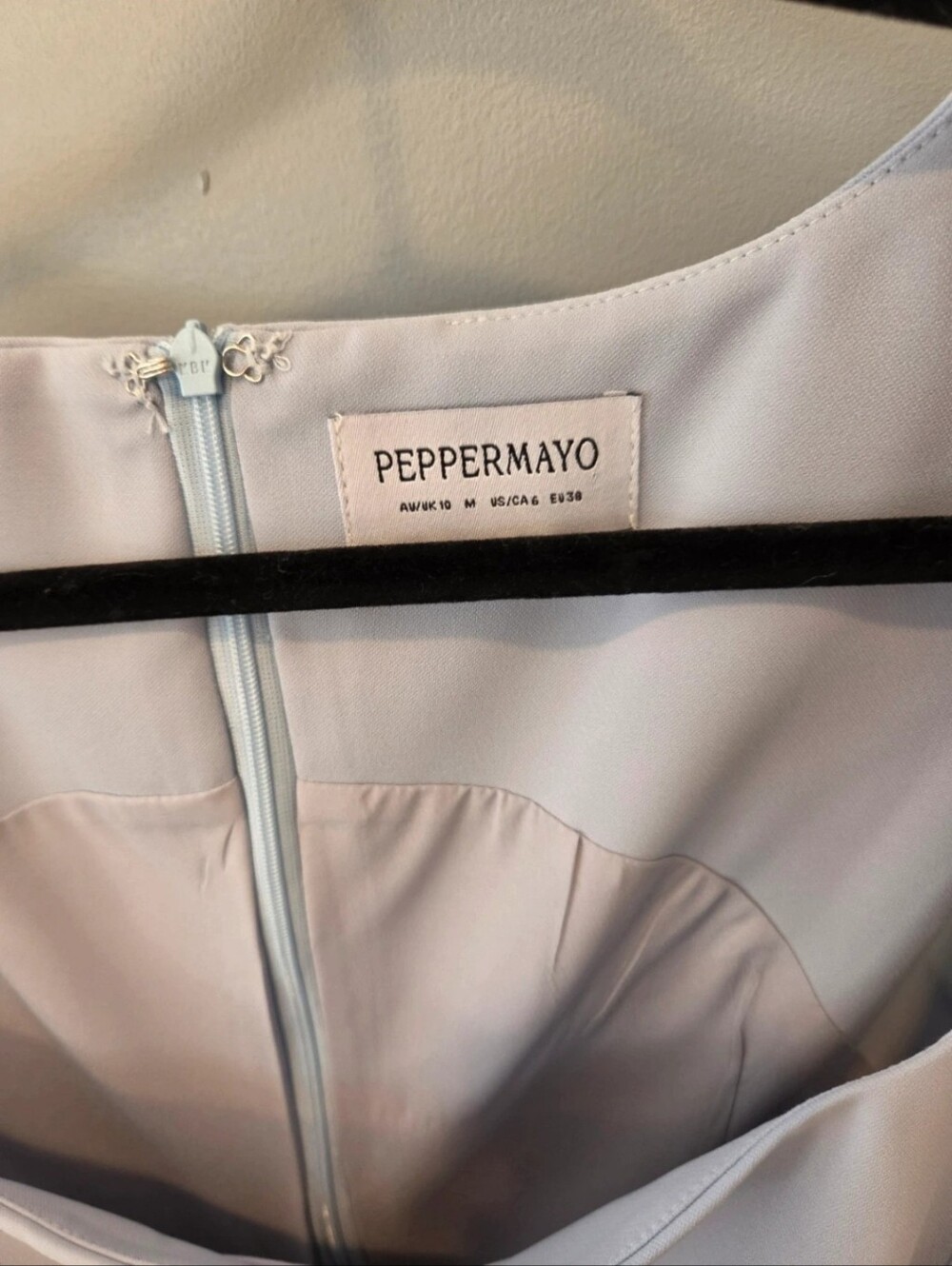 Peppermayo Powder Blue Square Neck Mini Dress - Picture 4 of 7